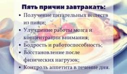 Почему необходимо завтракать